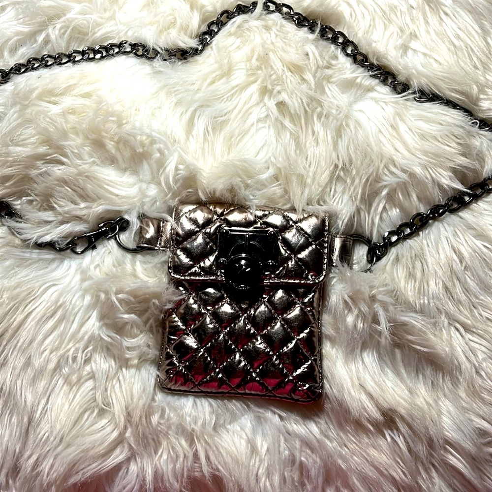 Michael Kors small silver/chrome fanny pack